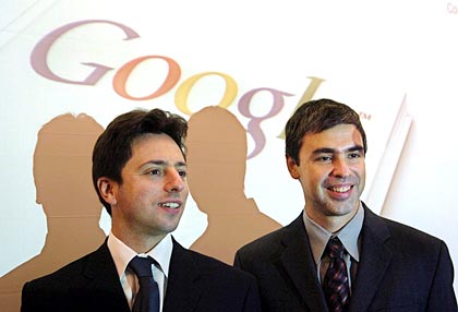 Sergey Brin e Larry Page, criadores do Google (surgido em 1998)